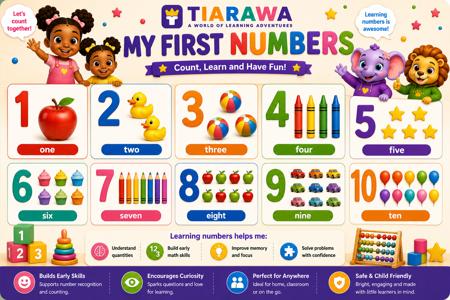 TIARAWA – My First Numbers 1–10 – Family Edition