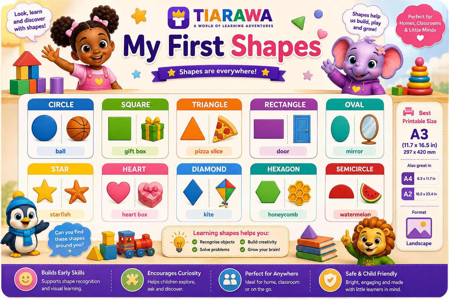 TIARAWA – My First Shapes – Printable Edition